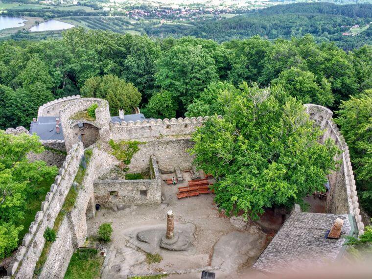 Zamek Chojnik, widok z wieży